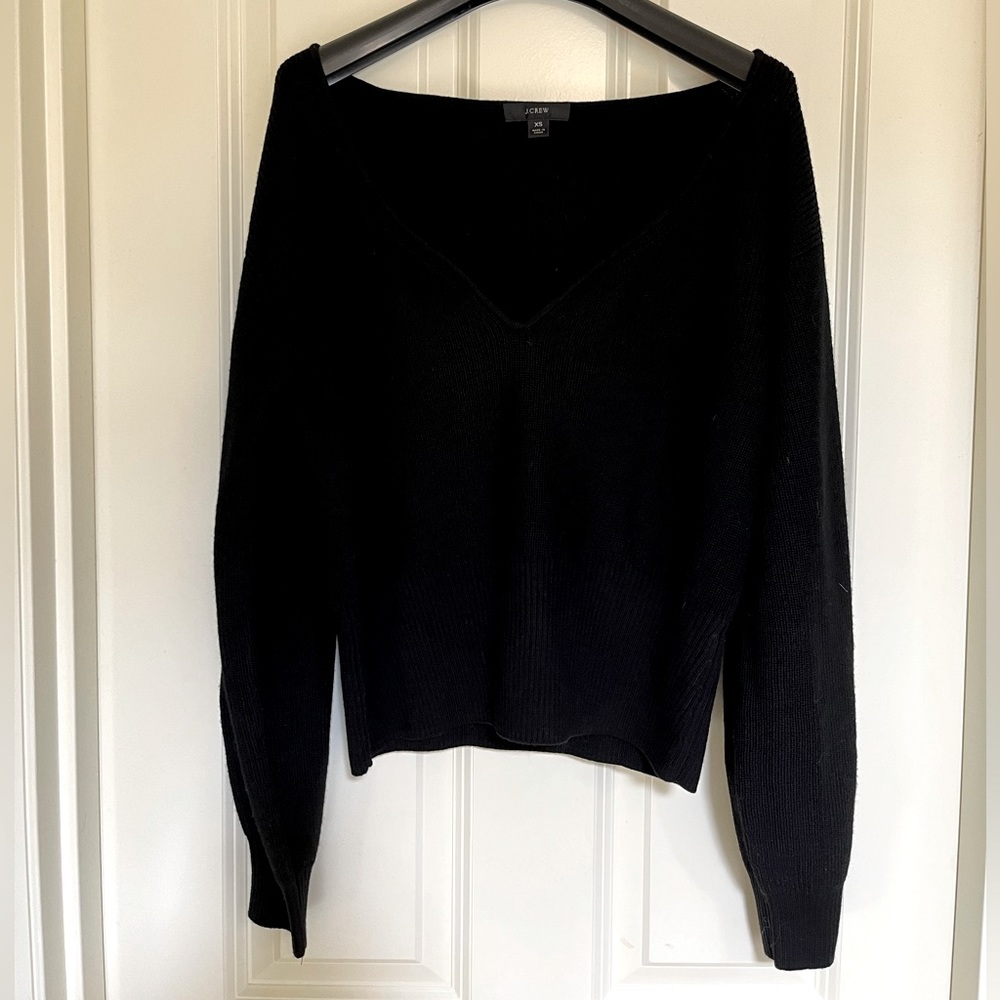 J.Crew Merino Wool Wide V-Neck Sweater